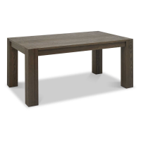 Modern Large Dining Table Dark Oak 180 x 95cm Fixed Chunky Square Legs
