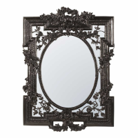 Florette Black Bevelled Mirror
