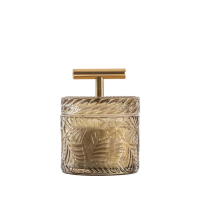 Theo Sandalwood Candle Jar Brown