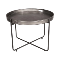 Metallic Grey Tray With Stand