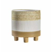 Pot White Natural Small