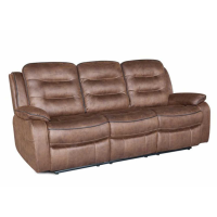 Dakota Caramel Fabric Upholstery Modern Large 3 Seater Fixed Sofa 207cm