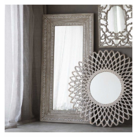 Antique Style Distressed White Finish Extra Large Rectangular Leaner Wall Mirror 181x90cm