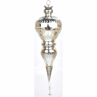 The Noel Collection Silver Pendant Droplet XL Bauble