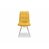 Tampa Modern Style Quilted Yellow Faux Leather Upholstered Dining Chair 93.5 x 46.5cm