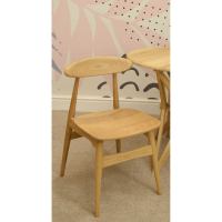 Shoreditch Natural Sungkai Wood Solid Back Kitchen Dining Room Chair