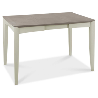 Grey Painted Washed Oak Top Small Extending Dining Table