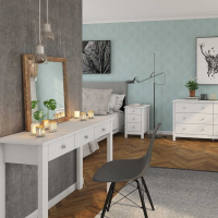 White Shaker Style 3 Drawer Dressing Console Hall Table Laptop Desk 100cm