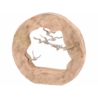 Flying Birds Wooden Log Sculpture