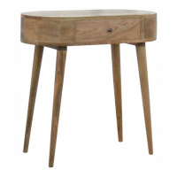 Modern Hallway 1 Drawer Rounded Edges Console Table With Nordic Legs 78x80cm