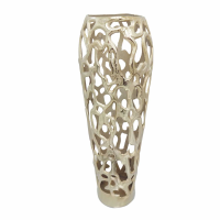 62cm Light Gold Coral Metal Vase