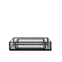 Black Amari Tray Black Set of 2 Small