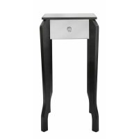 Mirror Lamp Table With Black Trim With New Crystal Handles