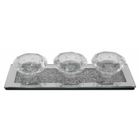 Triple Milano Tealight Holder Silver