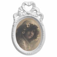 White Clay Paint Photo Frame Bows And Ribbons