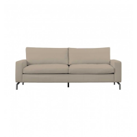 Modern Style Sabino Pebble Faux Leather Upholstered 3 Seater Sofa 86x218cm