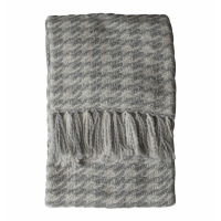 Woven Throw Grey Cream