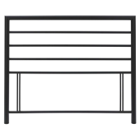 Modern 5ft King Size Black Metal Divan Bed Headboard 150cm Wide