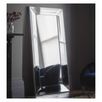 Modern Tall Rectangular Silver Mirrored Glass Full Length Leaner Extra Large Mirror