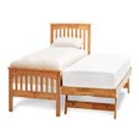 Amelia Honey Oak Wooden Single 3ft 90cm Guest Bed Frame Shaker Style