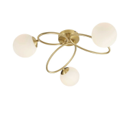 Brass Ellipse 3 Ceiling Light Brass