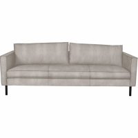 Flanders 220 Ivory Velvet Sofa