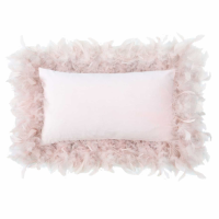 Unfilled 30 X 50 Pink Feather Edge Cushion