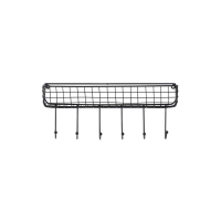 Wire Shelf with 6 Hooks