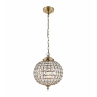 Modern Antique Brass Finished Dome Shaped Ceiling And Wall Pendant Light 122x30cm