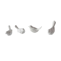 Birdie Wall Hooks Set of 4 Matt White