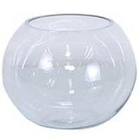 Value Clear 20cm Glass Bowl Vase