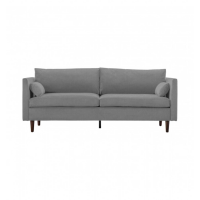 Retro Style Placido Elephant Velvet Fabric Upholstered Living Room 3 Seater Sofa 88x204cm