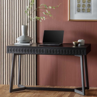Modern Style Mixed Timber 2 Drawer Rectangular Office Boutique Desk 77 x 130cm