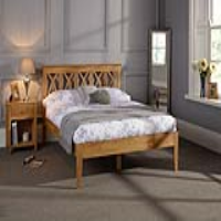 Autumn 135cm Double 4ft6in Hevea Wood Honey Oak Finish Bed Frame