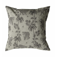 Leopard Cushion Grey