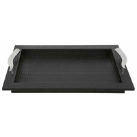 Value Black Faux Snakeskin Tray