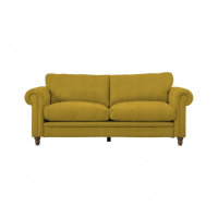 Vintage Style Placido Saffron Velvet Fabric Upholstered Living Room 3 Seater Sofa 88x205cm