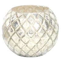 The Noel Collection Silver Etched Tealight Holder