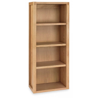 Studio Modern Style Oak Narrow Top Unit Modular Bookcase Shelving Hutch 122x51cm
