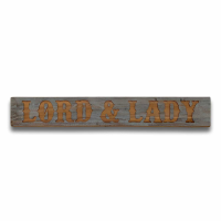Lord And Lady Grey Wash Wooden Message Plaque