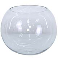 Value Clear 25cm Glass Bowl Vase