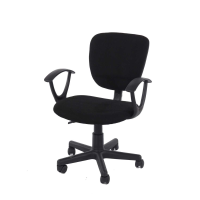 Loft Home Office Chair In Black Fabric And Black Base