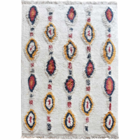 Anso Table Tufted Ivory And Multi Colour Pattern 160x230cm Cotton Rug