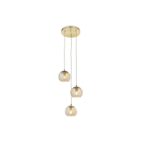 Dimple 3 Pendant Light Satin Brass