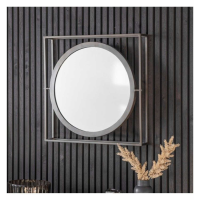 Modern Style Hague Large Zinc Round Square Framed Bedroom Wall Mirror 61cm
