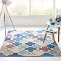 Origins 3D Trellis Multi Colour Wool Patterned Rug Hand Tufted 160x230cm