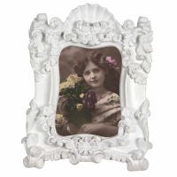 White Clay Paint Portrait Photo Frame