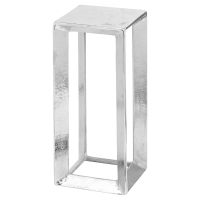 Modern Style Small Plant Stand With Metallic Silver Finish 50x21cm