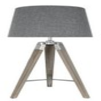 Medium Hollywood Table Lamp With Natural Grey Shade