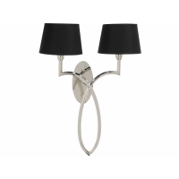 Aperfield Nickel Wall Sconce With Black Shades E14 40W 2